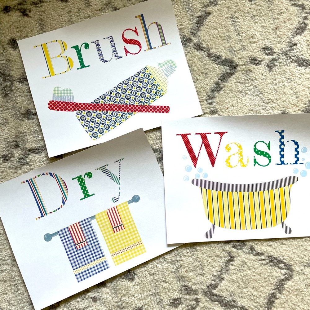Bathroom decor prints